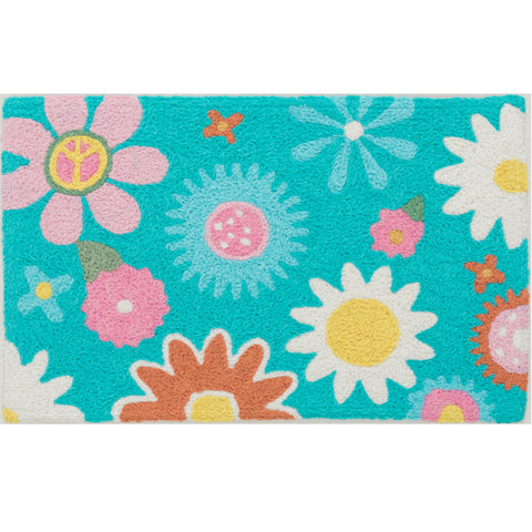 Jellybean Flower Power 20"x30" Washable Accent Rug