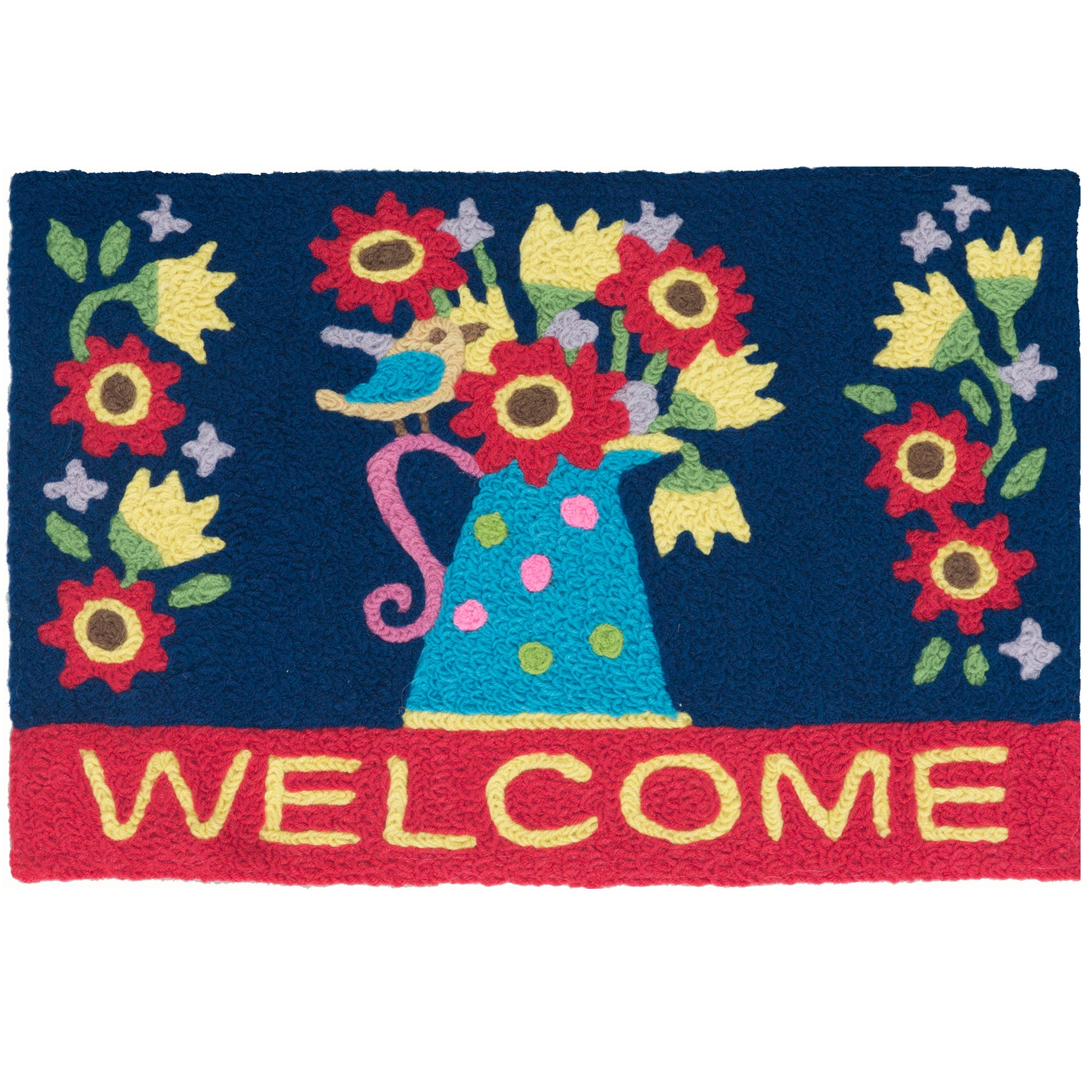 Jellybean Welcome Watering Can 20"x30" Washable Accent Rug
