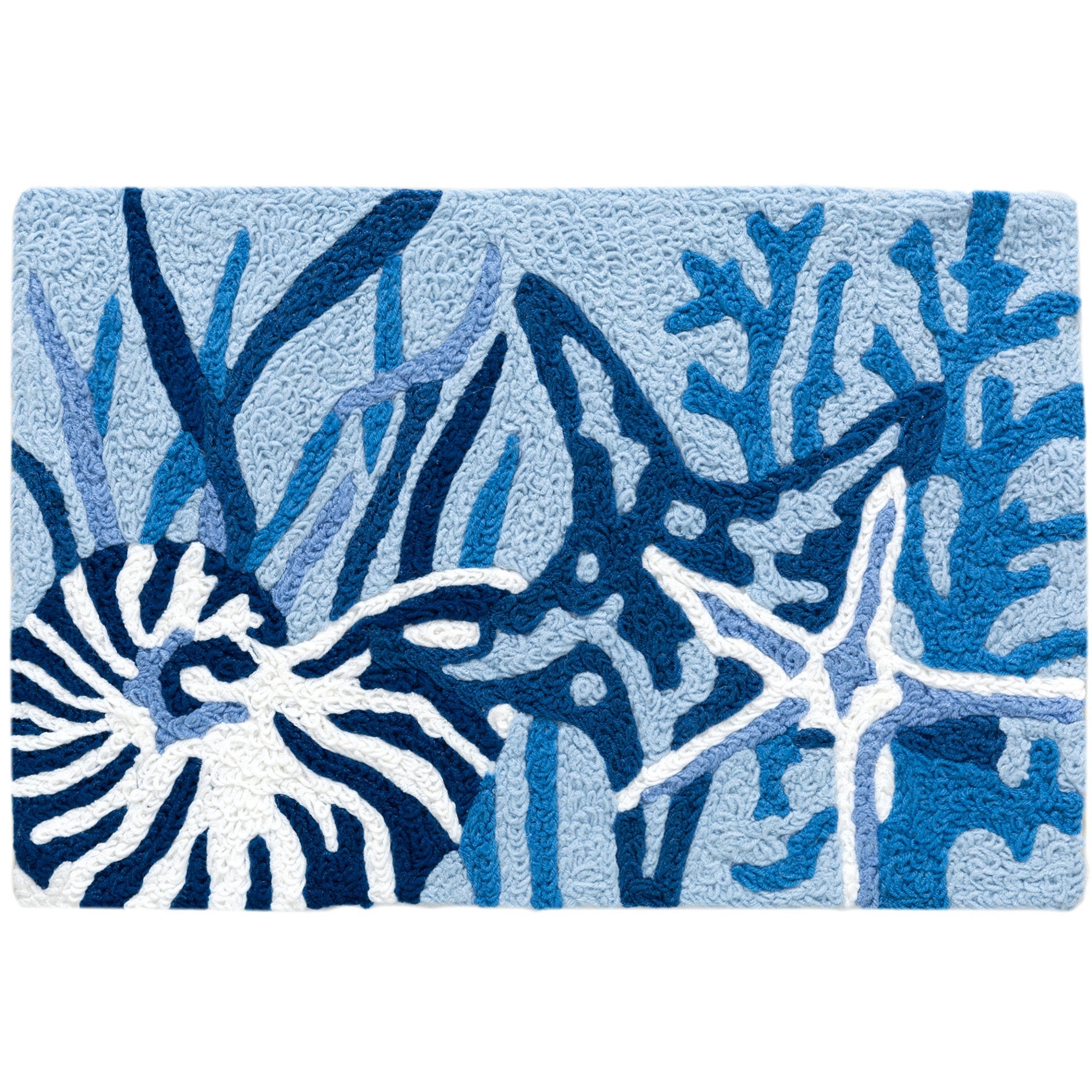 Indigo Shells Jellybean Accent Washable Rug 20" x 30"