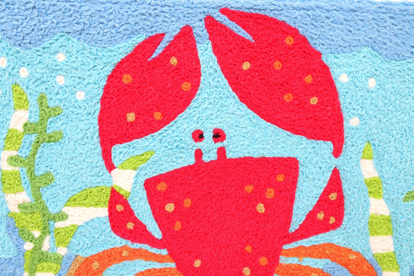 Jellybean Happy Red Crab 20"x30" Washable Accent Rug