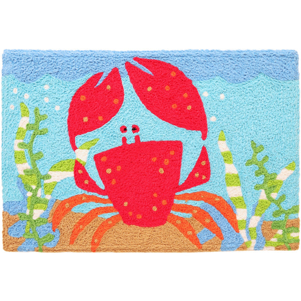 Jellybean Happy Red Crab 20"x30" Washable Accent Rug