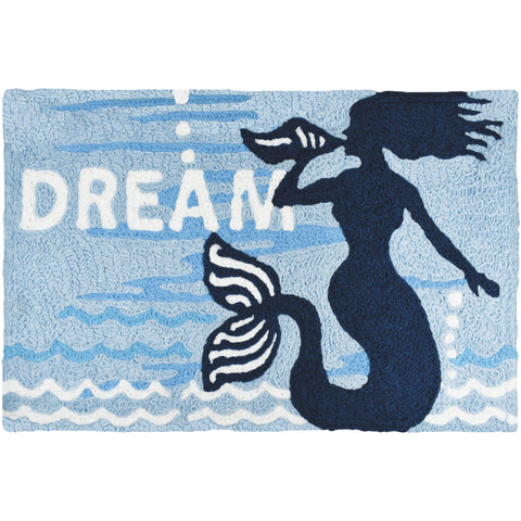 Mermaid Dream Jellybean 20"x30" Washable Accent Rug