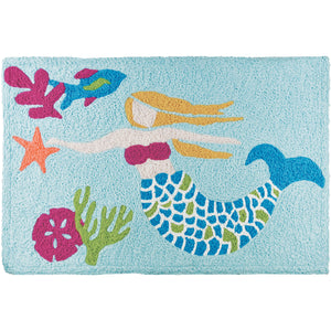 Let's Be Mermaids Jellybean Washable Accent Rug 20"x30"