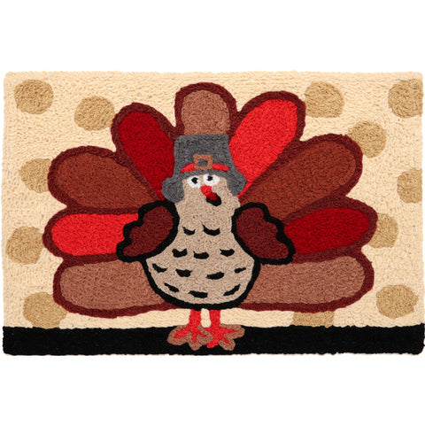 Give Thanks Happily Jellybean Rug Accent Washable Rug 20"x 30"