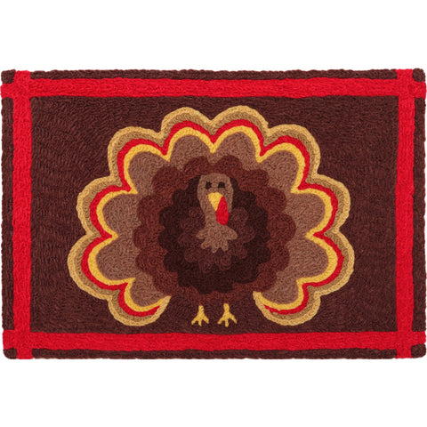 Turkey Strut Jellybean Washable Accent Rug 20" x 30"