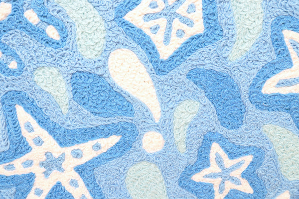 Jellybean Swirling Starfish 20"x30" Washable Accent Rug