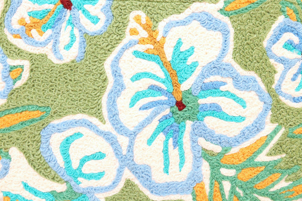Jellybean Tropical Hibiscus 20"x30" Washable Accent Rug