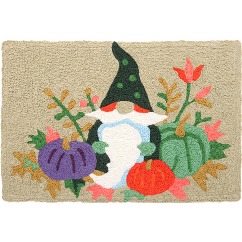 Gnome With Gourds Jellybean Rug Accent Washable Rug 20"x 30"