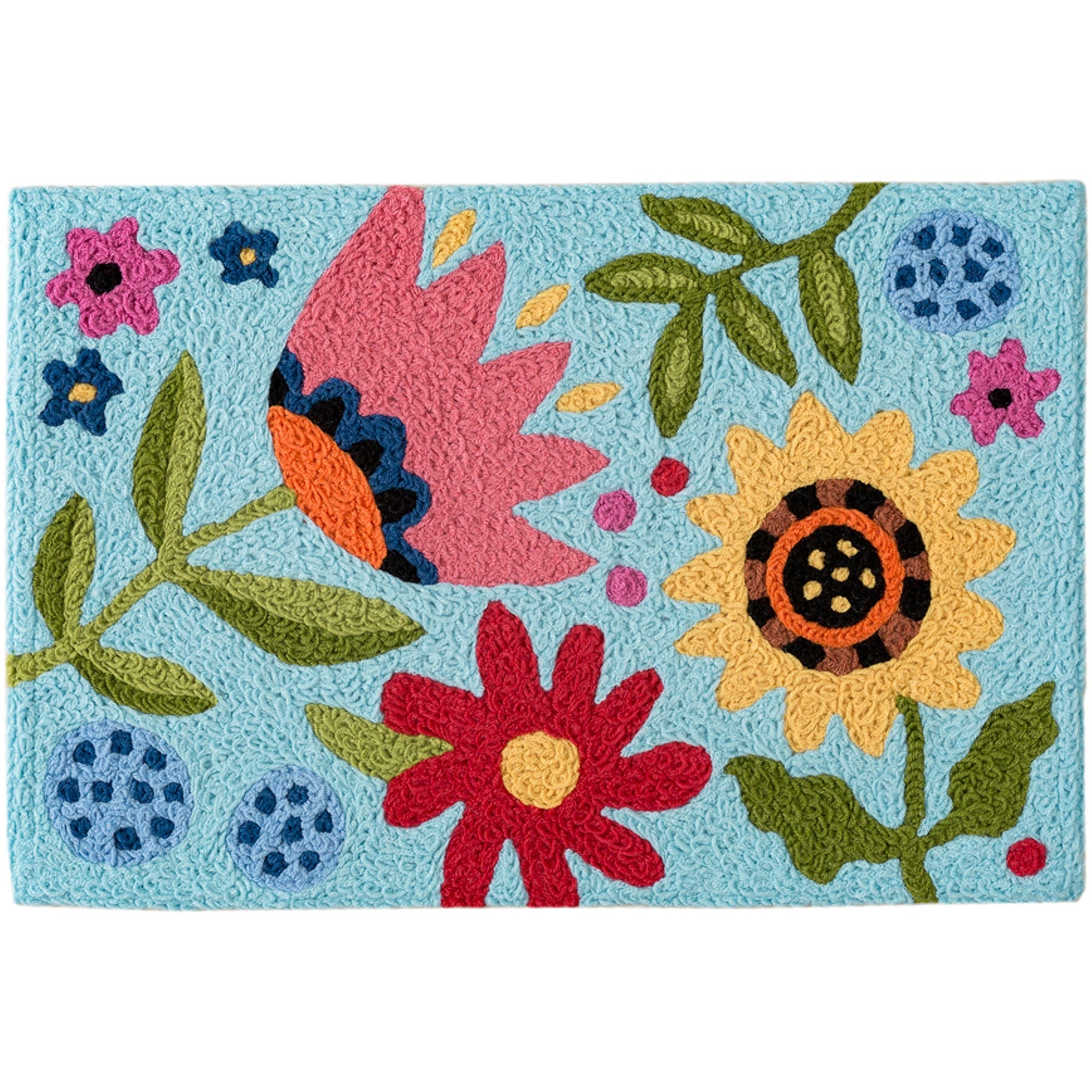 Fanciful Garden Jellybean Accent Washable Rug 20" x 30"