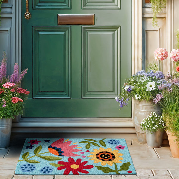 Fanciful Garden Jellybean Accent Washable Rug 20" x 30"