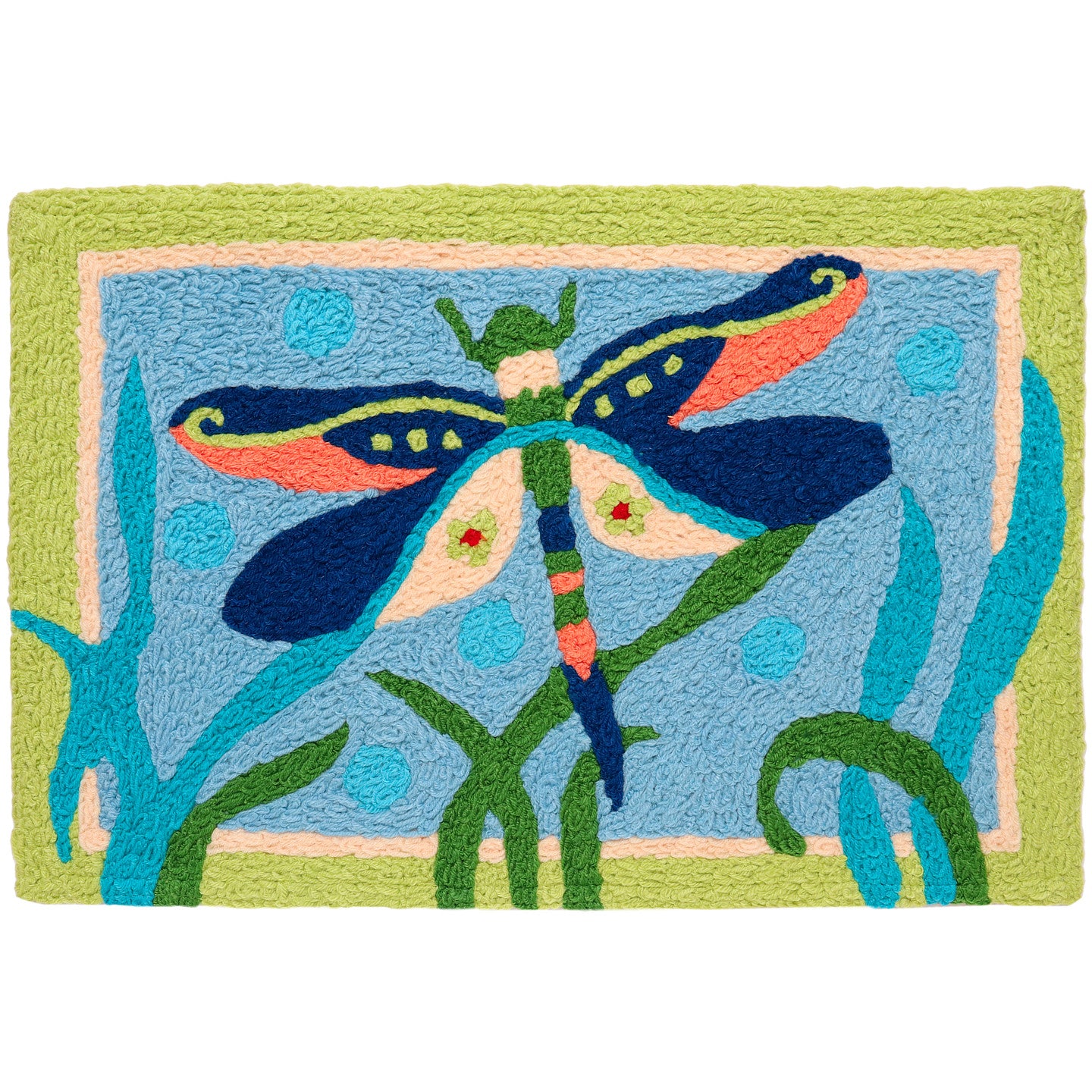 Fancy Dressed Dragonfly Jellybean Accent Rug 20"x30" Doormat