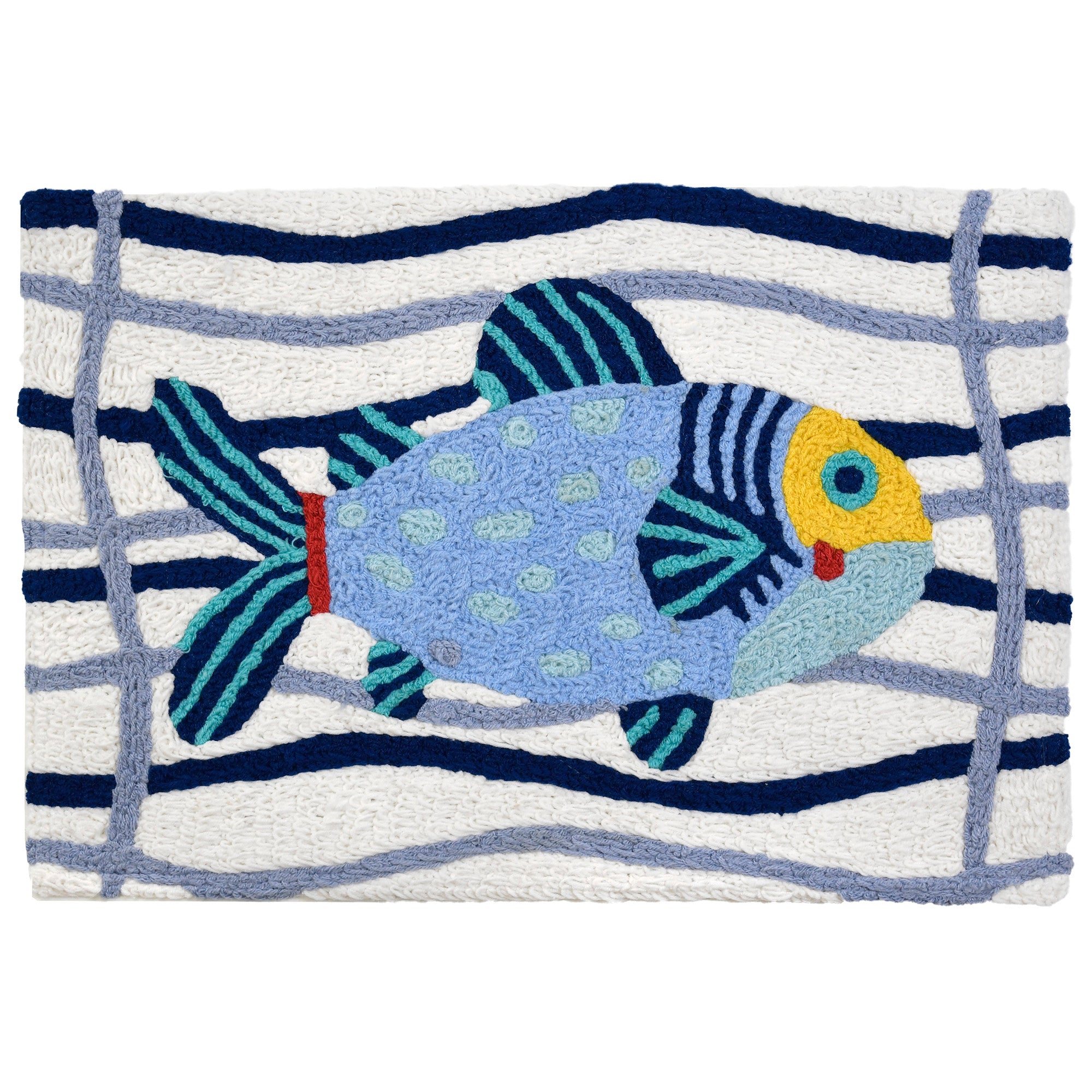 Fish Ropes Jellybean Accent Washable Rug 20" x 30"