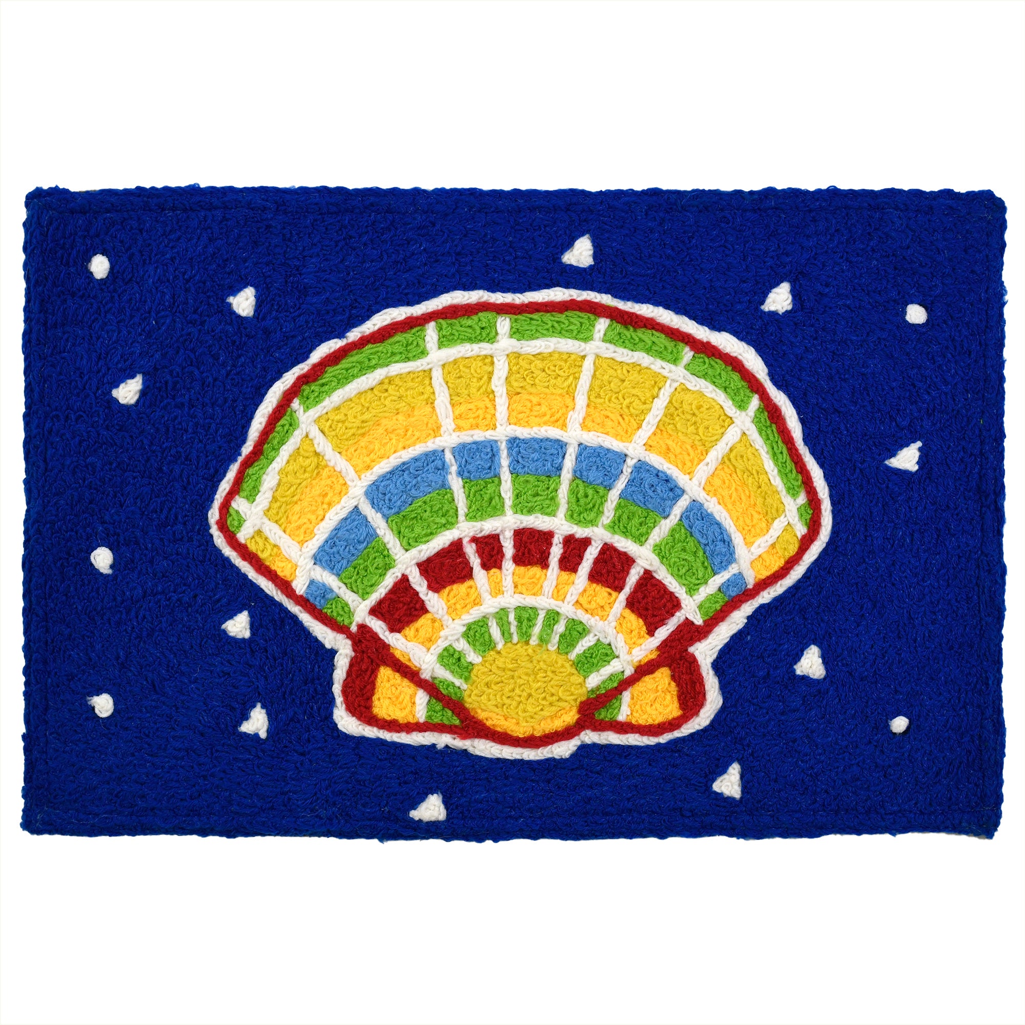 Painted Clam Shell 20" X 30" Jellybean Rug