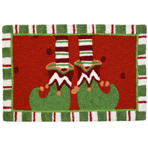 Santa's Elves Slippers Jellybean Accent Washable Rug 20" x 30"