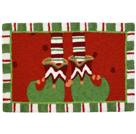 Santa's Elves Slippers Jellybean Accent Washable Rug 20" x 30"