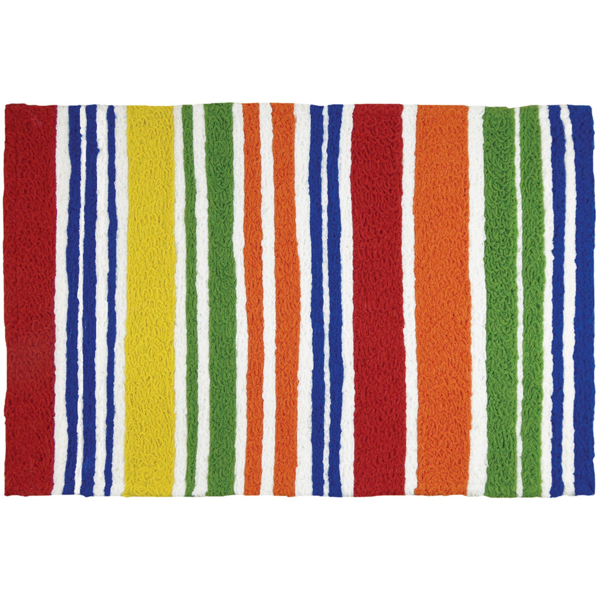 Juicy Fruit Stripes 20" x 30" Jellybean Accent Washable Rug