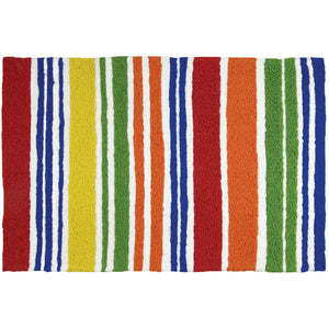 Juicy Fruit Stripes 20" x 30" Jellybean Accent Washable Rug