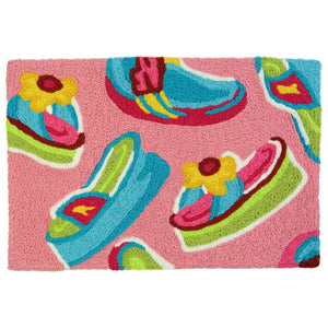 Beach Party Sandals Jellybean Accent Rug 20" x 30" Door Mat