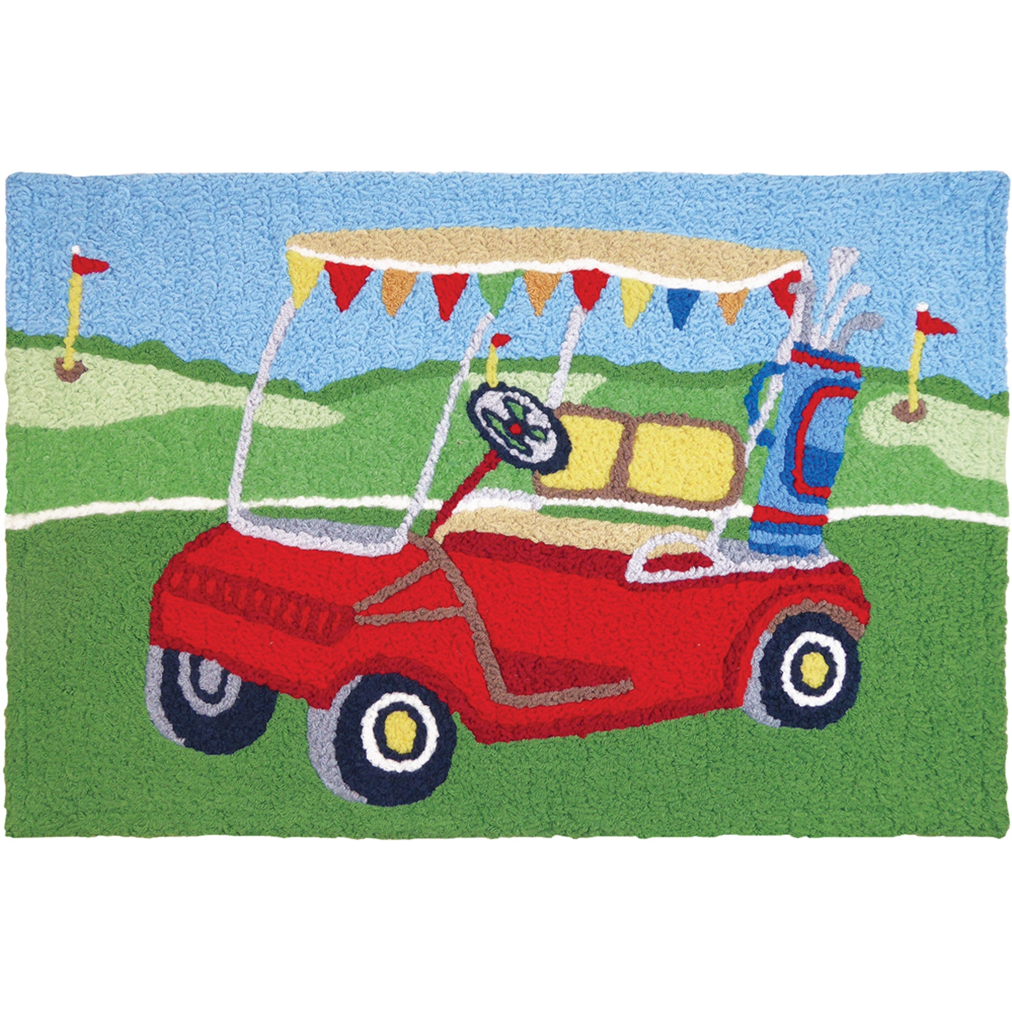 Golfing a Round  20" X 30" Jellybean Rug