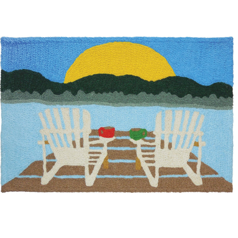 Sunrise at The Lake  20" X 30" Jellybean Rug