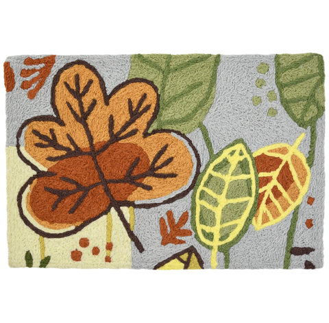 Leaves Themed Rug with Leaves Fall Colors 20 x 30 Jellybean Accent Rug