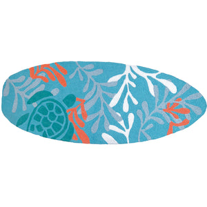 Surfboard - Turtle  21" X 54" Jellybean Rug