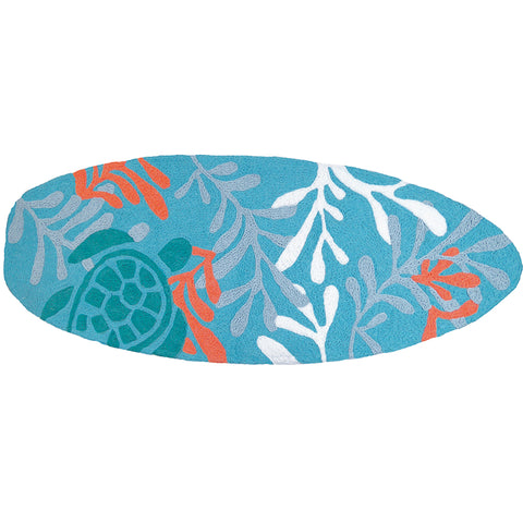Surfboard - Turtle  21" X 54" Jellybean Rug