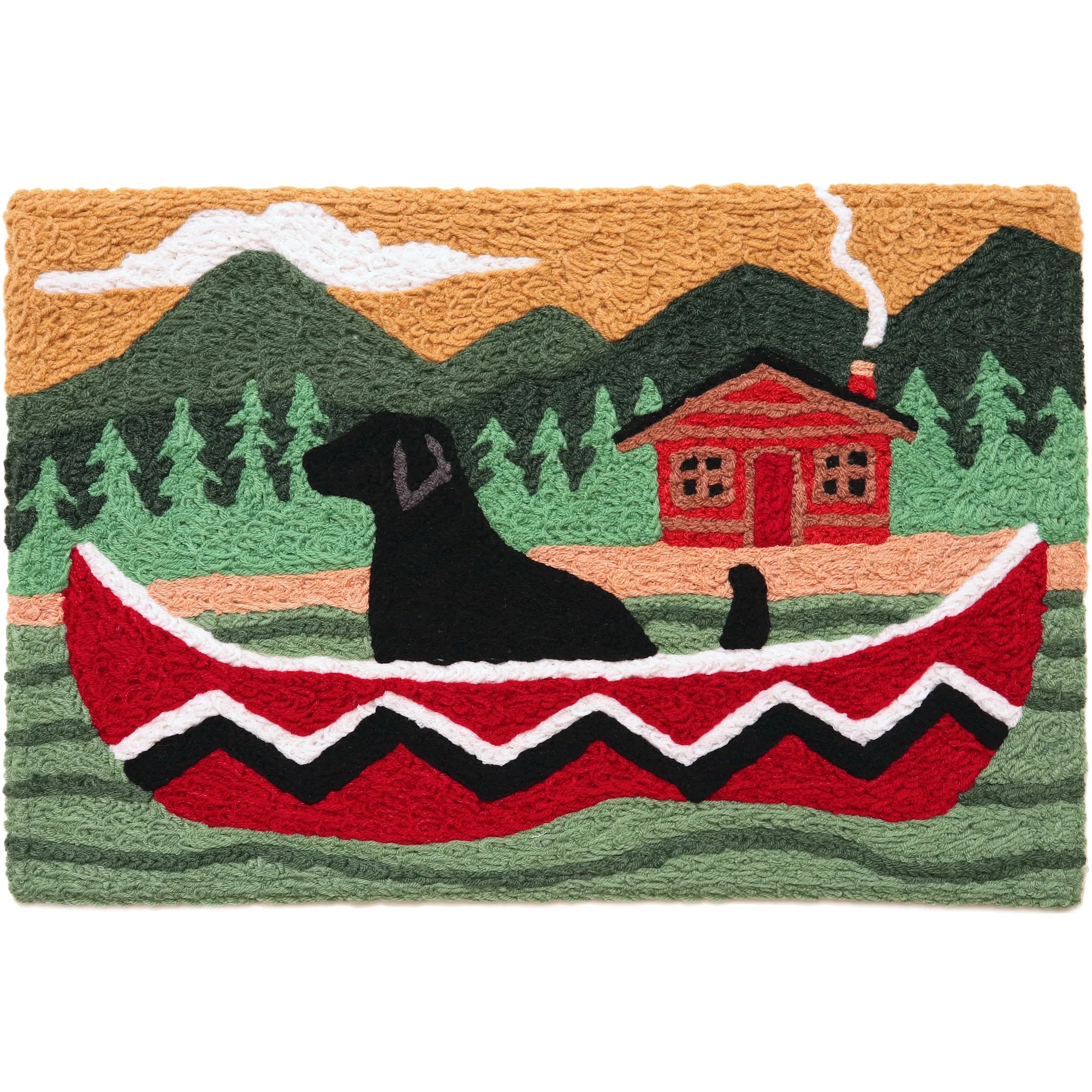 Jellybean Canoeing Lab 20"x30" Washable Accent Rug