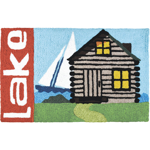 Lake Cabin  20" X 30" Jellybean Rug