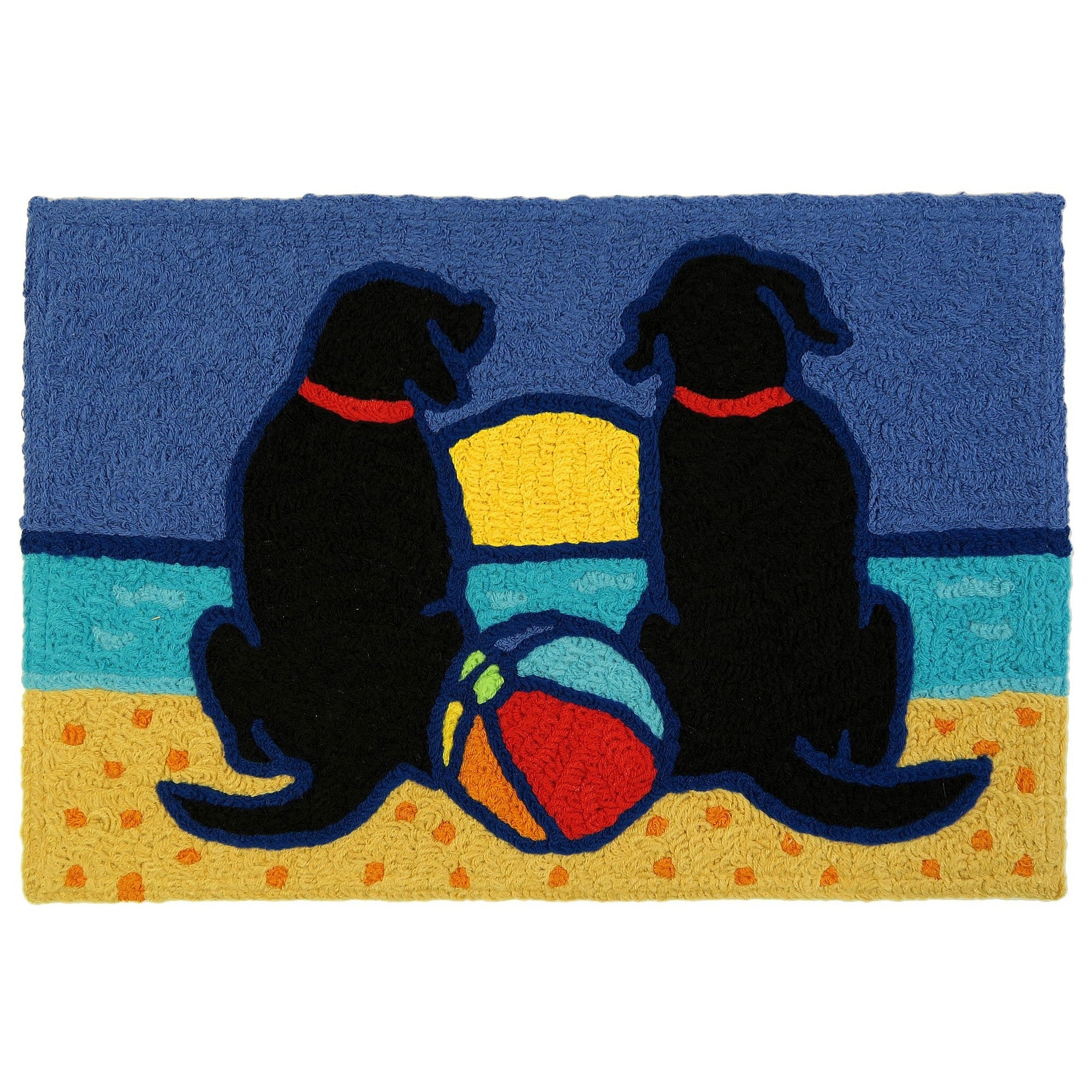 Watching the Sun Set Dog Themed Jellybean Accent Rug 20" x 30" Door Mat