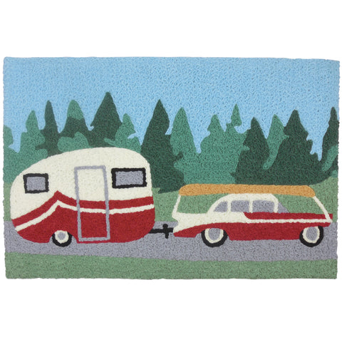 Family Vacation Jellybean Rug 20"x 30" Accent Washable Rug