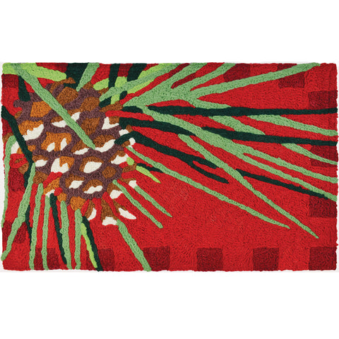 Pine Cone & Needles  20" X 30" Jellybean Rug