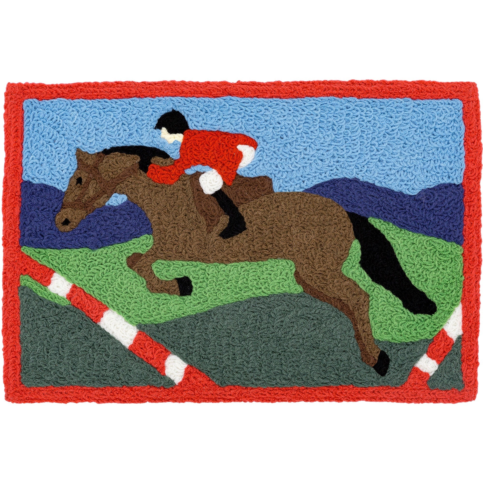 Jellybean Hunter Jumper 20"x30" Washable Accent Rug