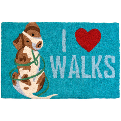 Jellybean 20 in. W x 30 in. L Multicolored Surfer Dude Dog Polyester Rug