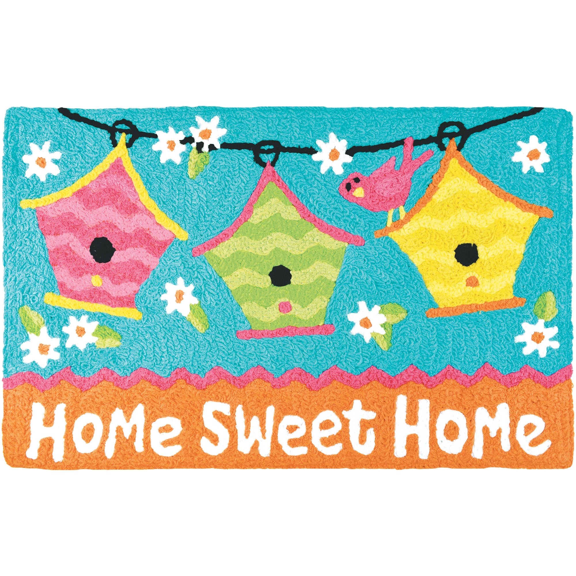Birdhouses  20" X 30" Jellybean Rug