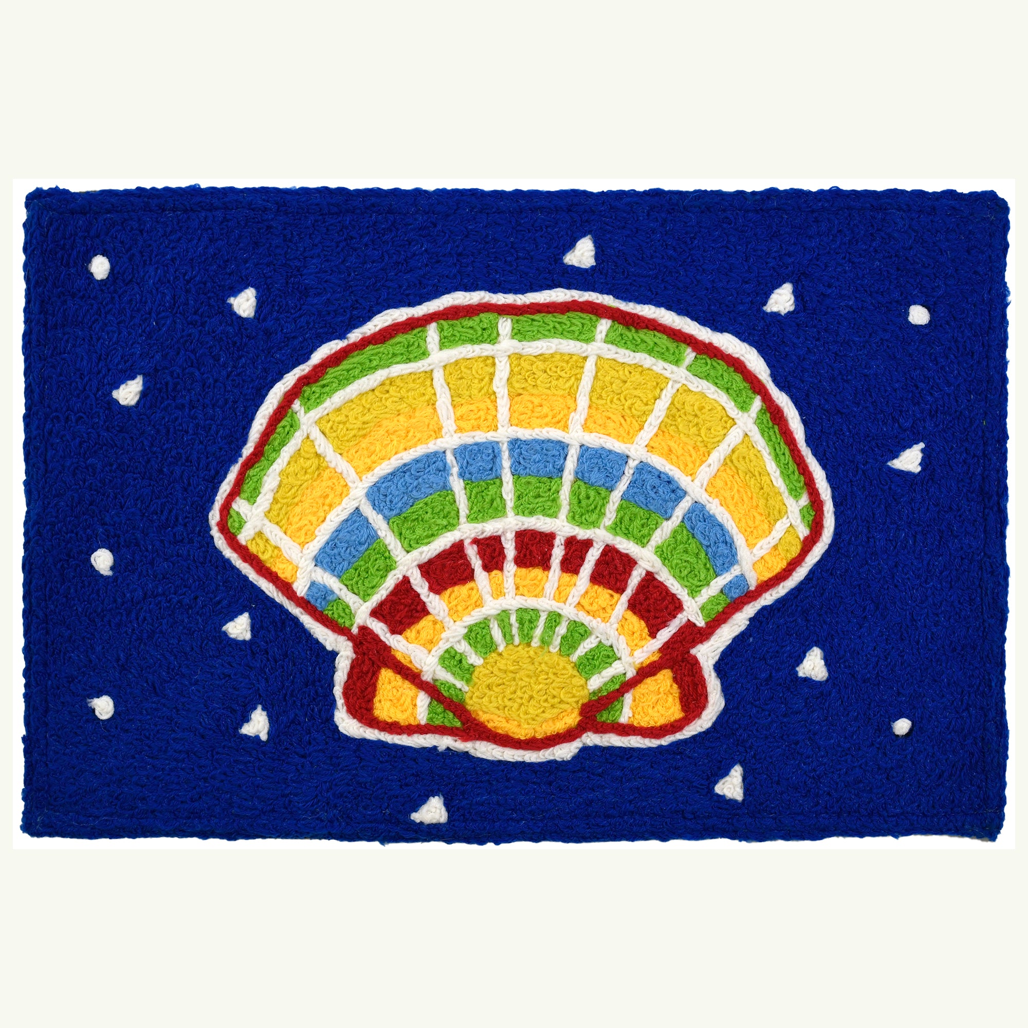 Painted Clam Shell 20" X 30" Jellybean Rug