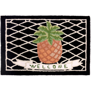 Pineapple Welcome  20" X 30" Jellybean Rug
